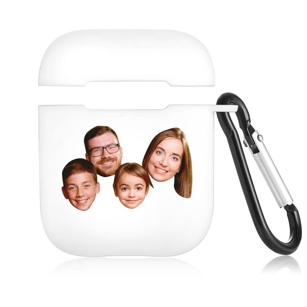 Custom Photo Airpods Case Happy Family White Earphone Case - Avatar - soufeelus