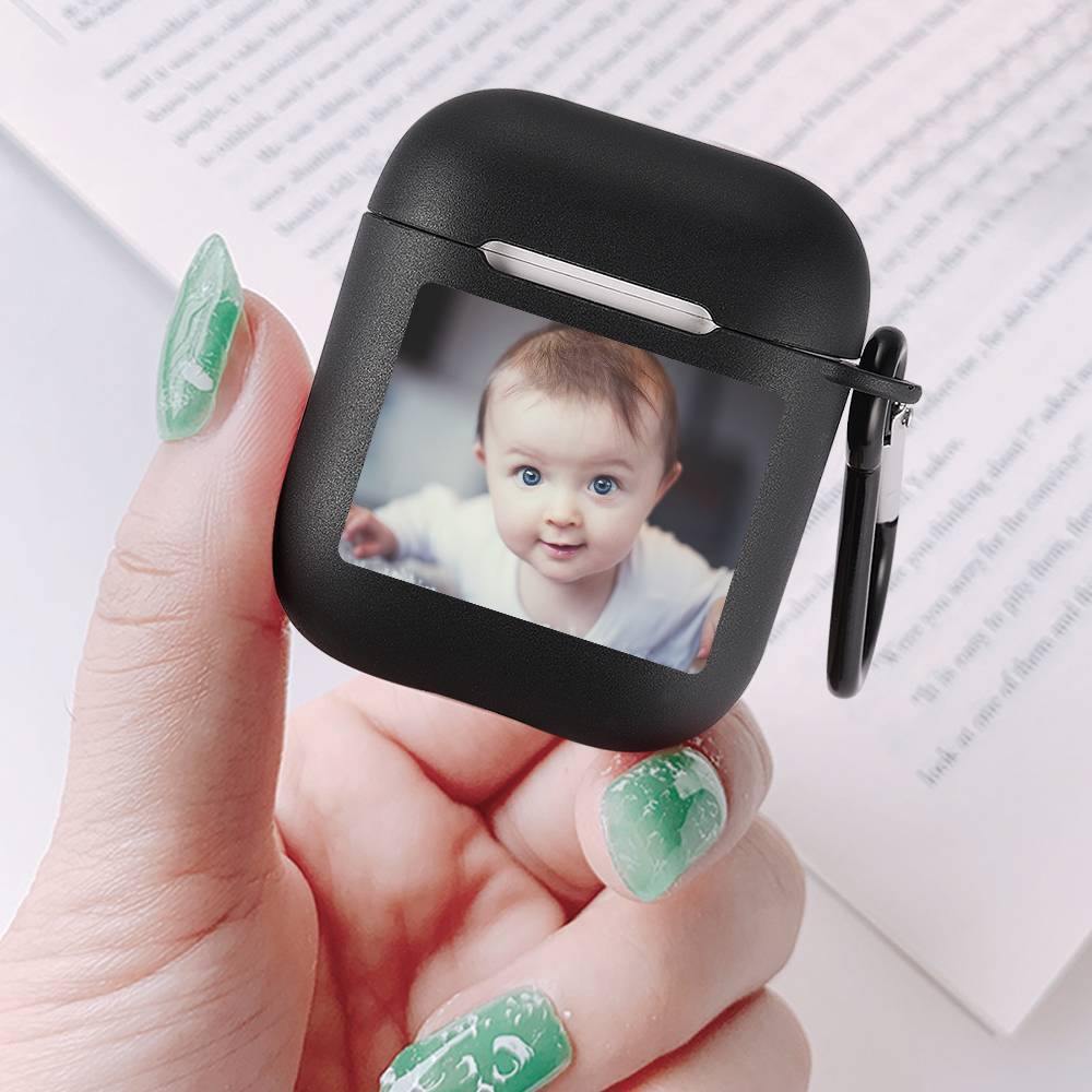 Photo Airpods Case Cute Baby Earphone Case - Black - soufeelus