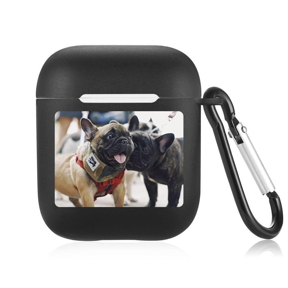 Custom Photo Airpods Case Lovely Dog, Earphone Case Protective Cover - Black - soufeelus