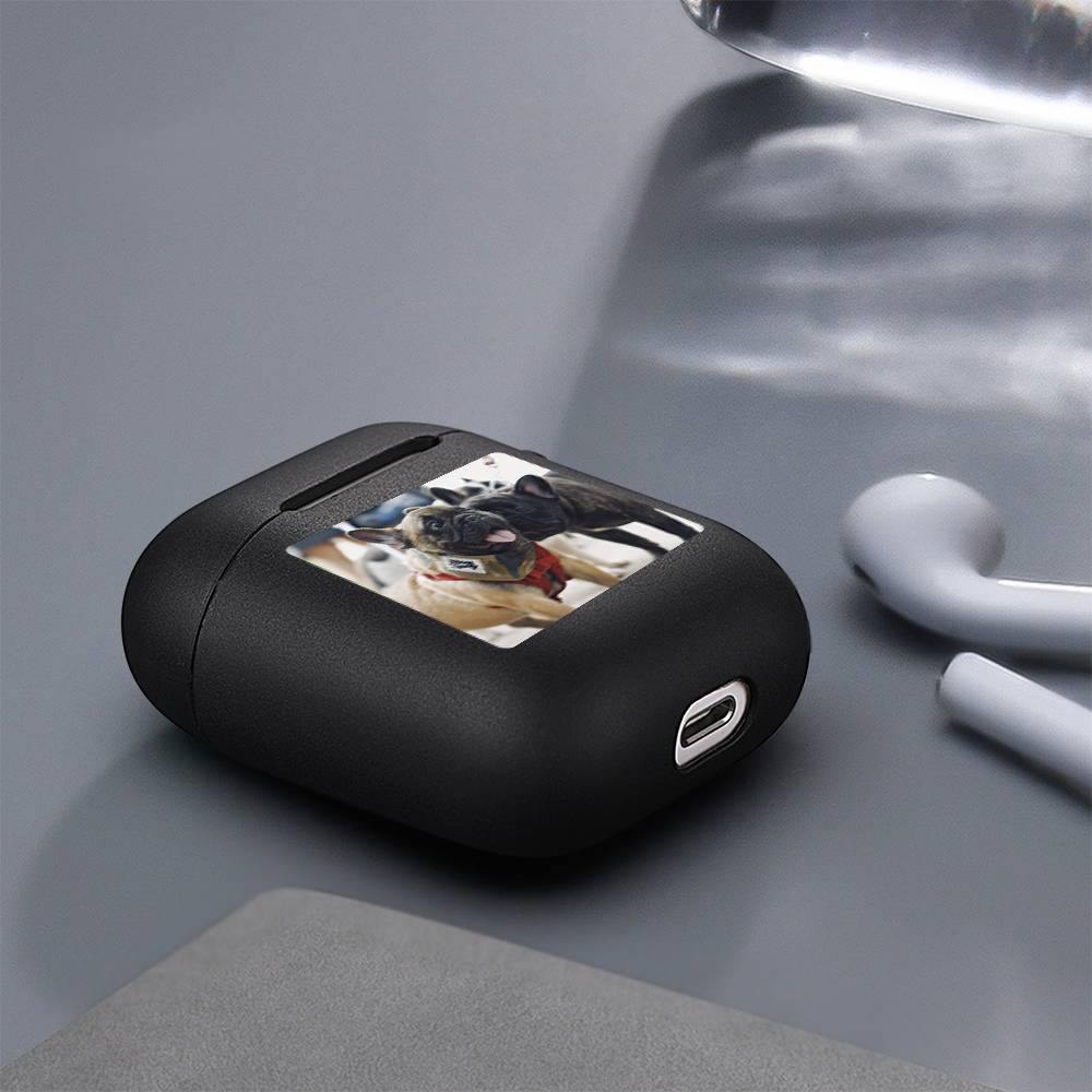 Custom Photo Airpods Case Lovely Dog, Earphone Case Protective Cover - Black - soufeelus