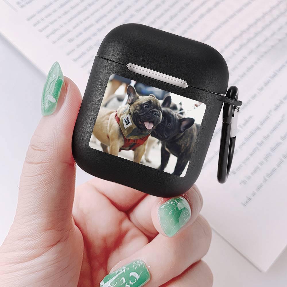 Custom Photo Airpods Case Lovely Dog, Earphone Case Protective Cover - Black - soufeelus