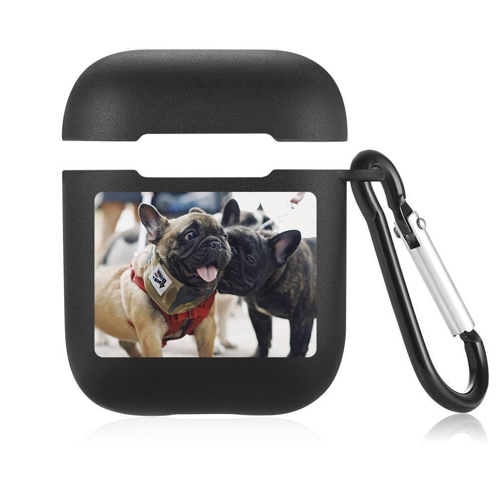 Custom Photo Airpods Case Lovely Dog, Earphone Case Protective Cover - Black - soufeelus