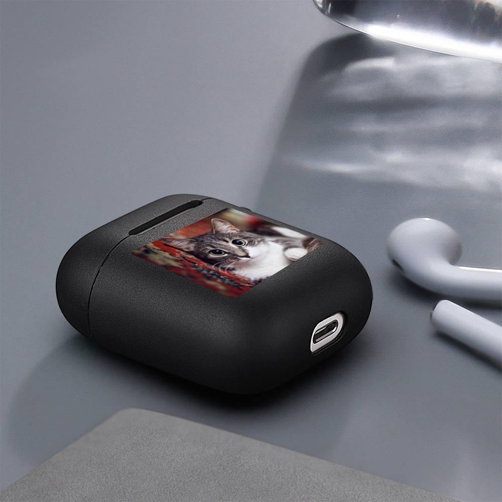 Custom Photo Airpods Case Cat Earphone Case - Black - soufeelus