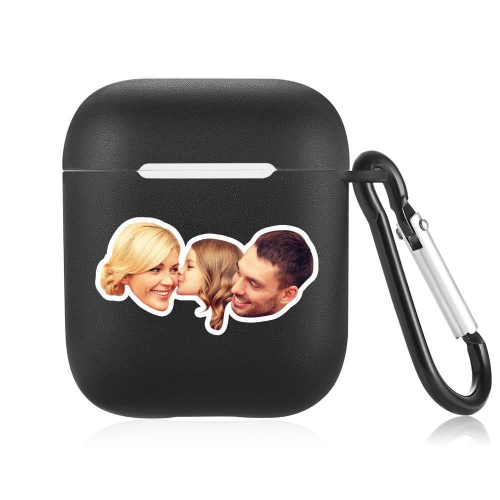 Custom Photo Airpods Case Happy Family Earphone Case Black - Avatar - soufeelus