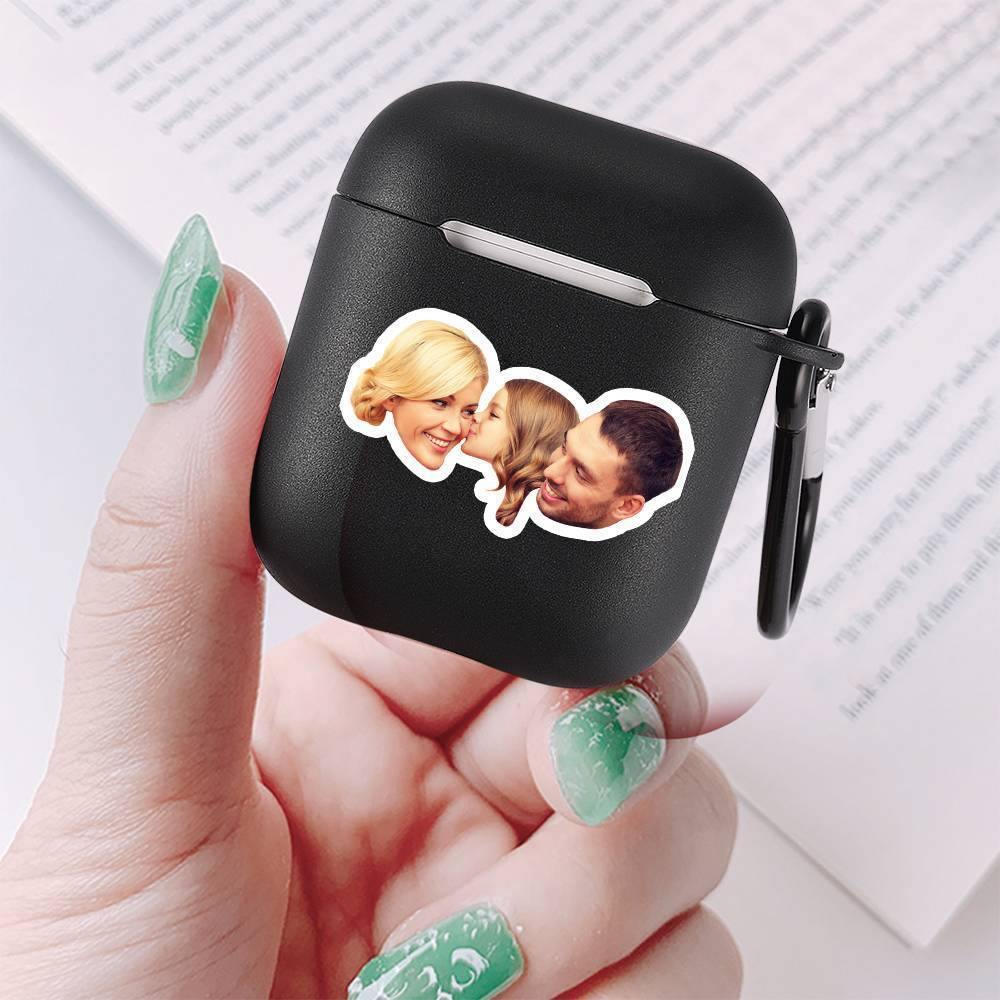 Custom Photo Airpods Case Happy Family Earphone Case Black - Avatar - soufeelus