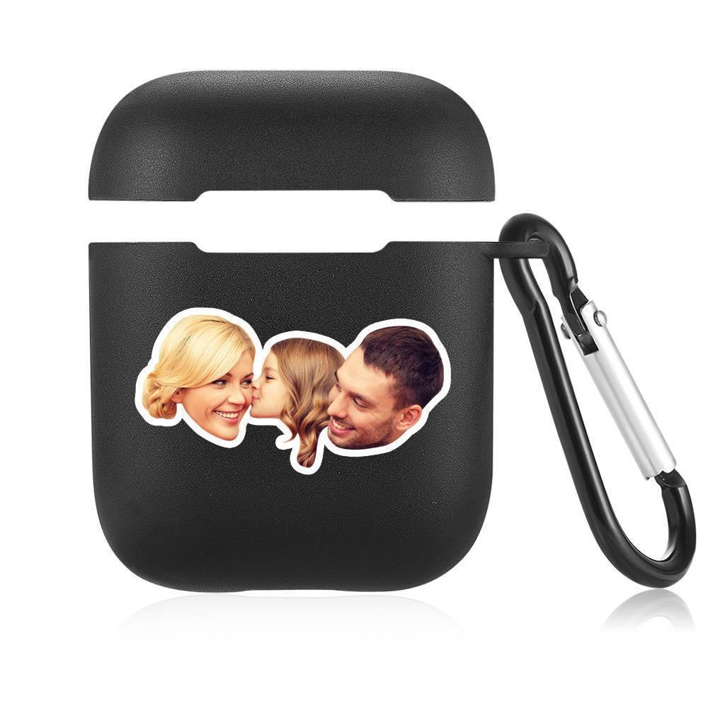 Custom Photo Airpods Case Happy Family Earphone Case Black - Avatar - soufeelus