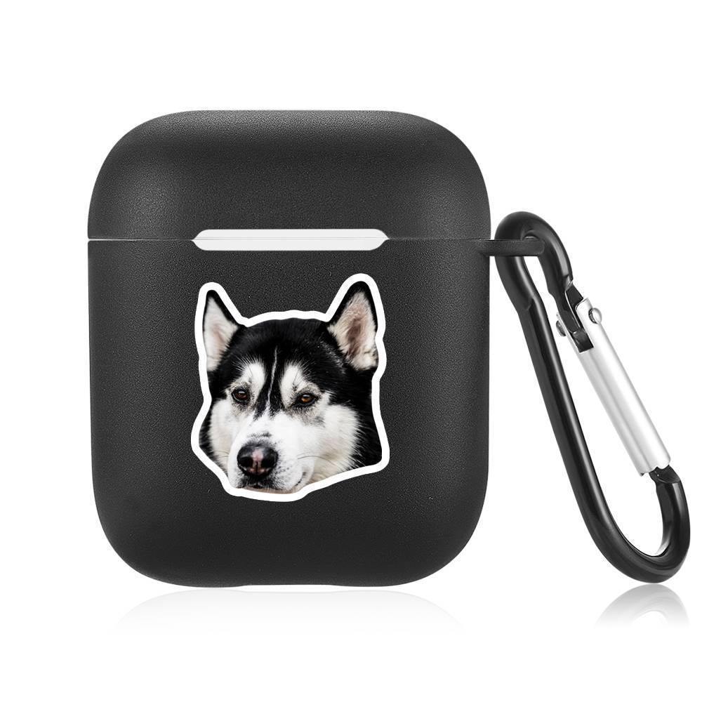 Custom Photo Airpods Case Lovely Dog Earphone Case Black - Avatar - soufeelus