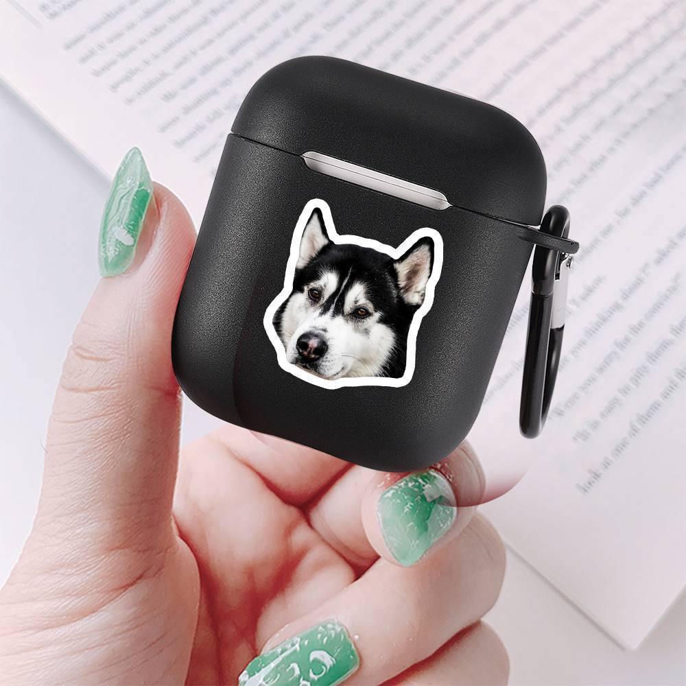 Custom Photo Airpods Case Lovely Dog Earphone Case Black - Avatar - soufeelus