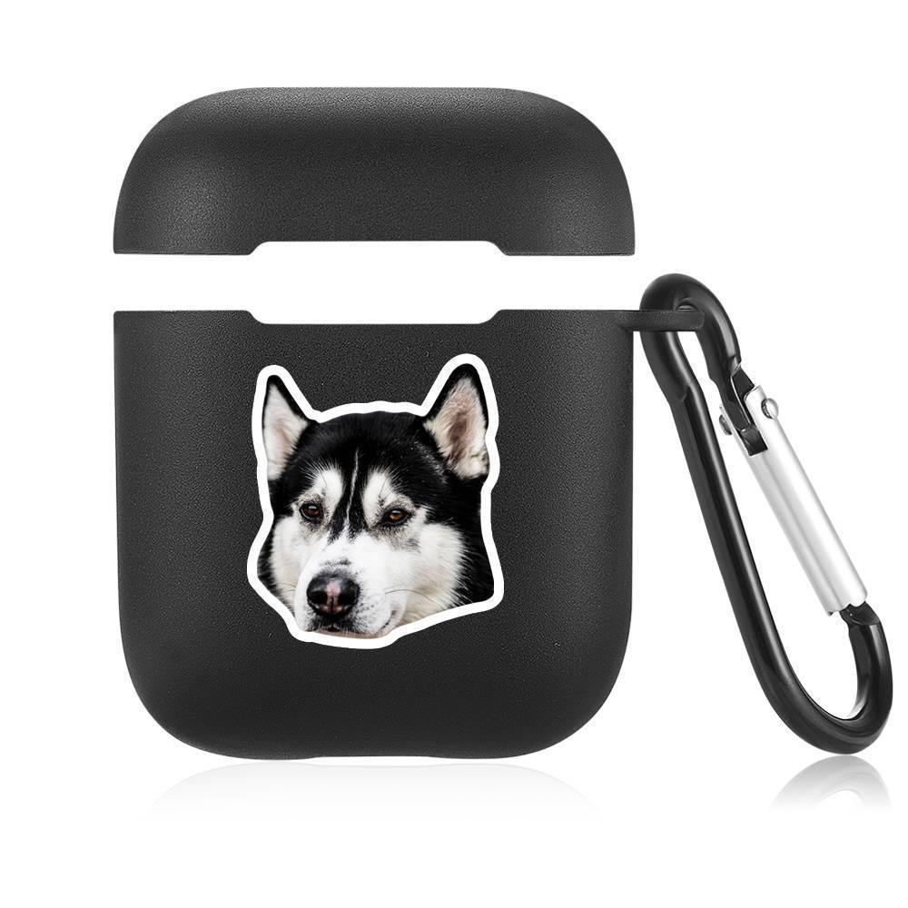 Custom Photo Airpods Case Lovely Dog Earphone Case Black - Avatar - soufeelus