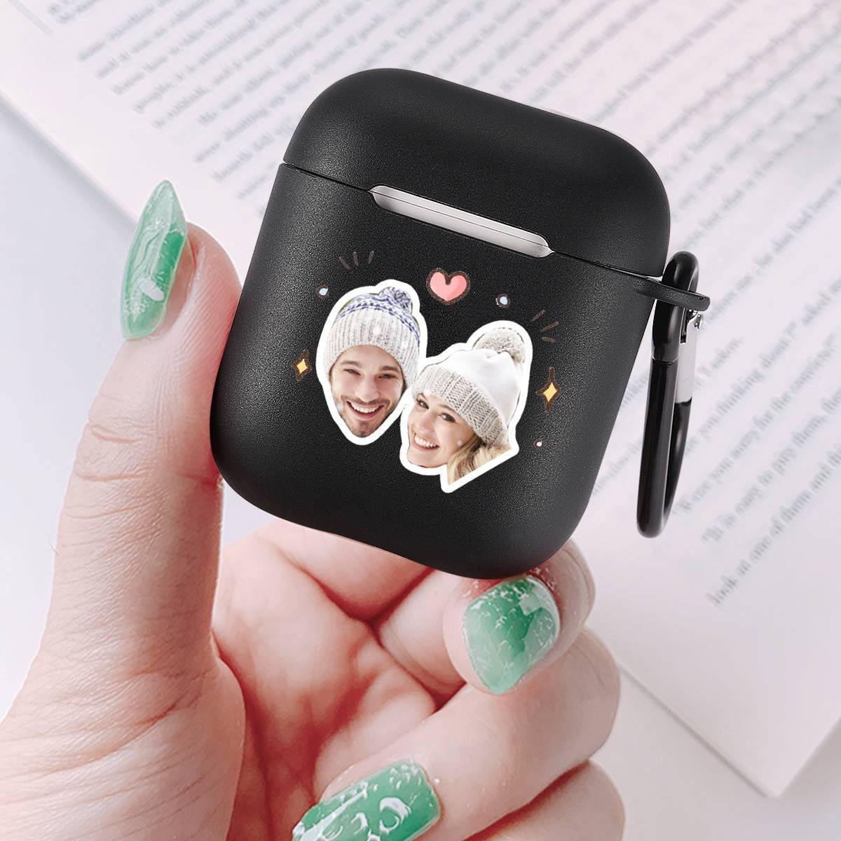 Custom Photo Airpods Case Couple's Keepsake Gift Earphone Case Black - Avatar - soufeelus