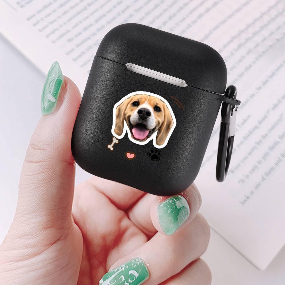 Custom Photo Airpods Case Cute Dogs Earphone Case Black - Avatar - soufeelus