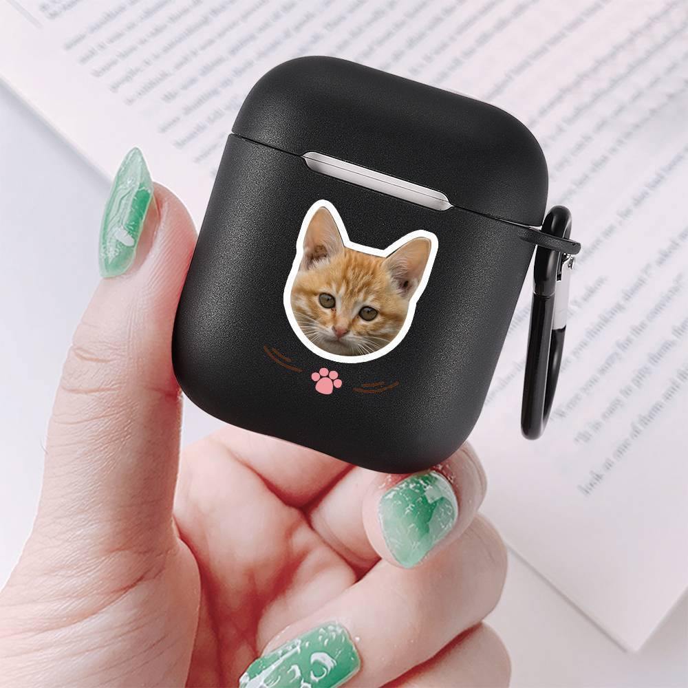 Custom Photo Airpods Case Cat Earphone Case Black - Avatar - soufeelus