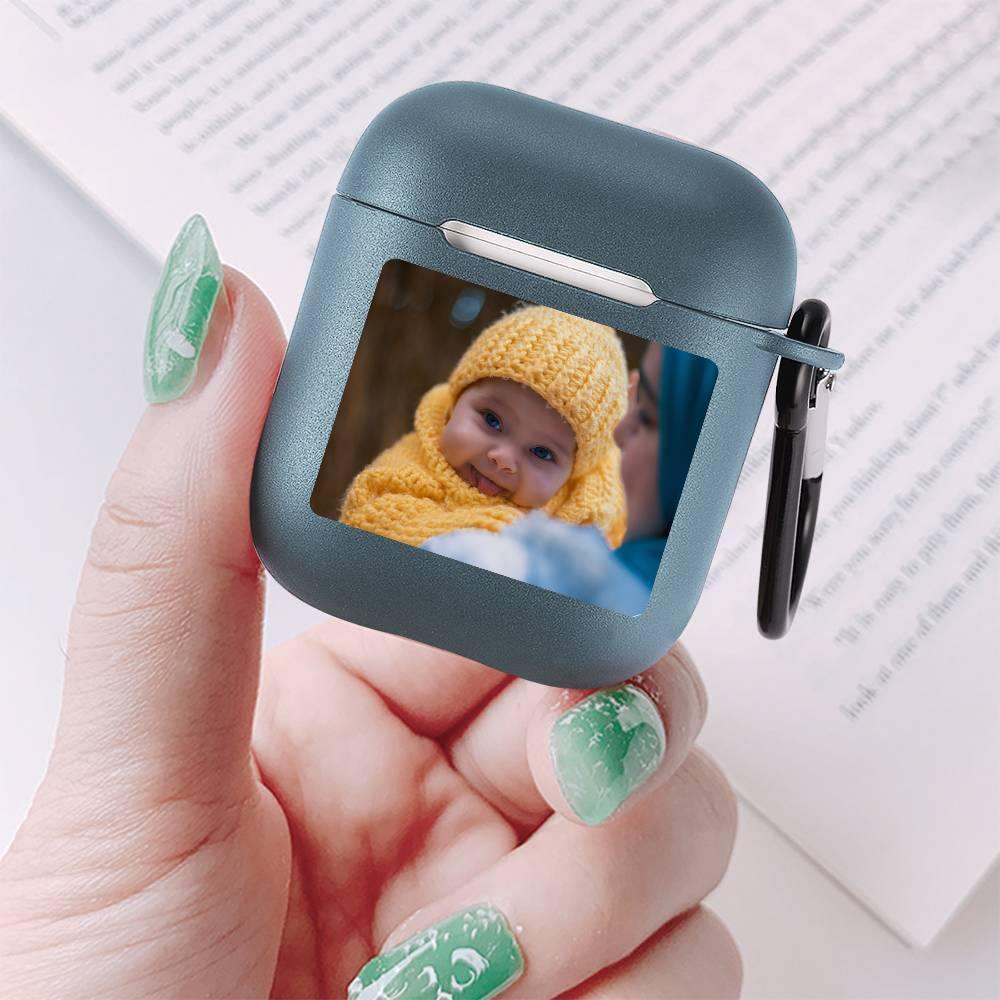 Custom Photo Airpods Case Earphone Case Blue - soufeelus