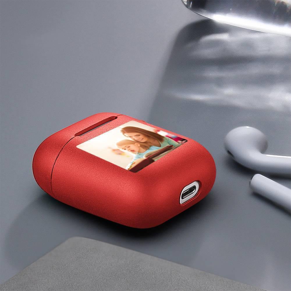 Custom Photo Airpods Case Earphone Case Red - soufeelus