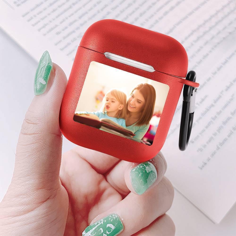 Custom Photo Airpods Case Earphone Case Red - soufeelus