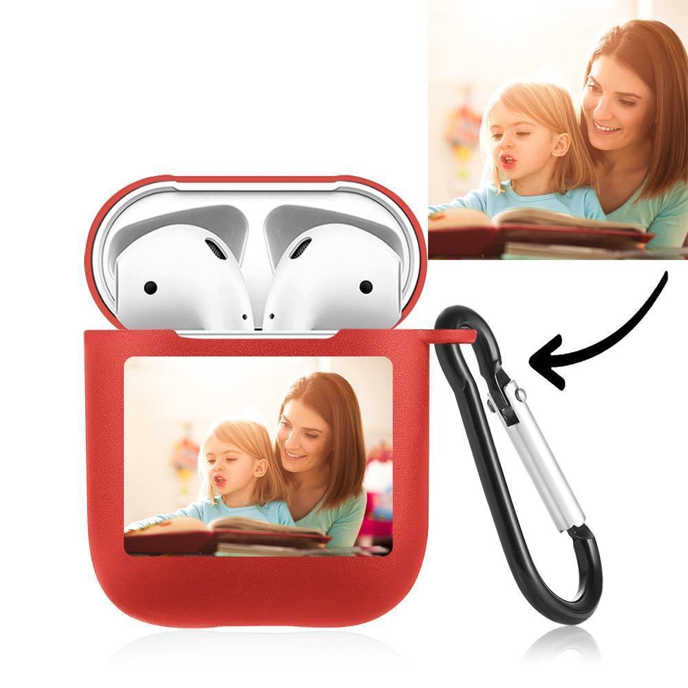 Custom Photo Airpods Case Earphone Case Red - soufeelus