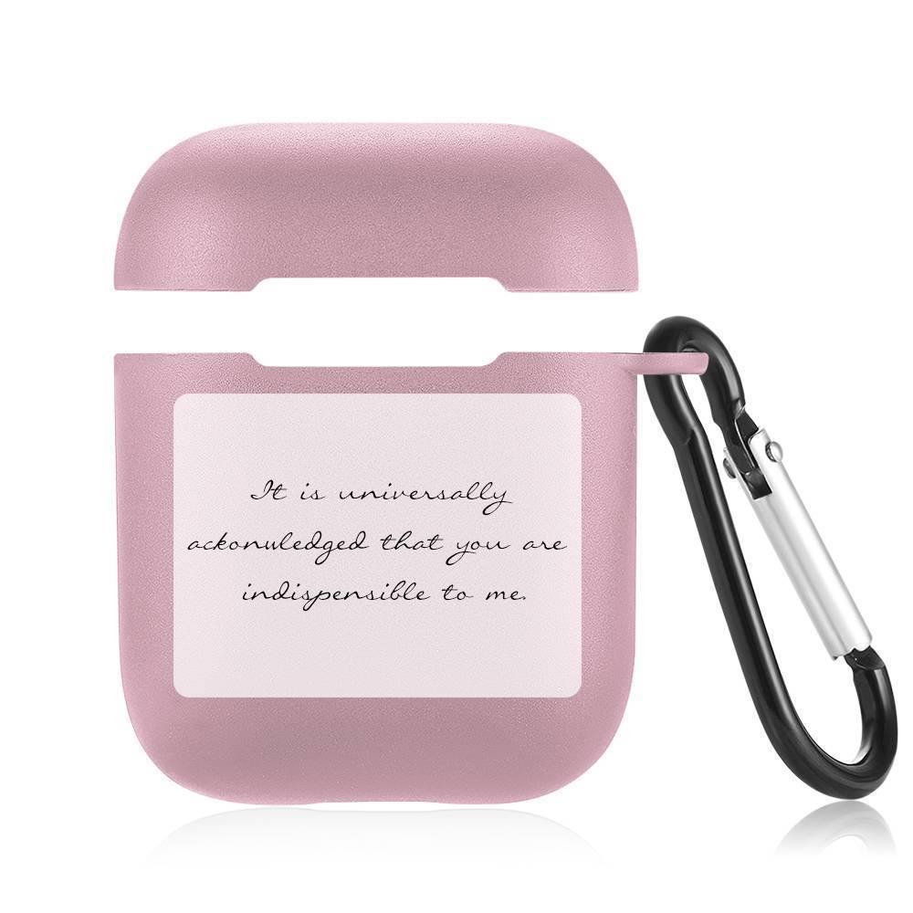Engraved Airpods Case Earphone Case Pink - soufeelus