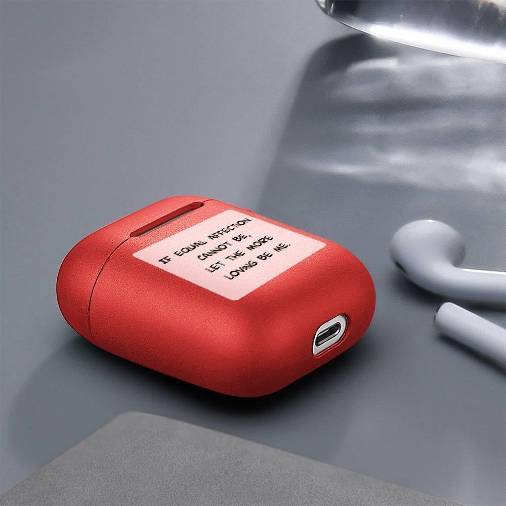 Engraved Airpods Case Earphone Case Red - soufeelus
