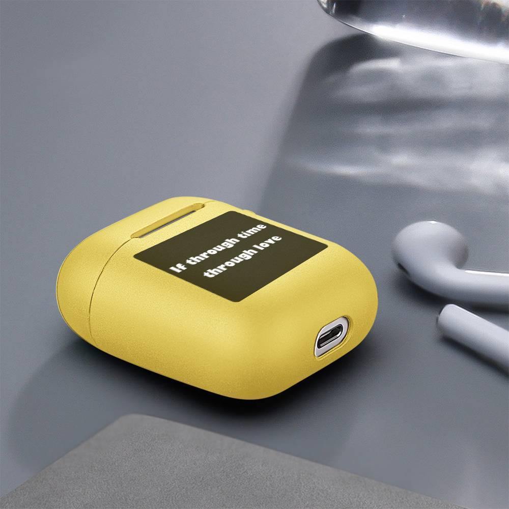 Engraved Airpods Case Earphone Case Yellow - soufeelus