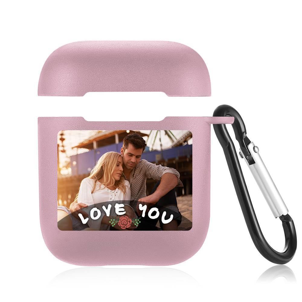 Custom Photo Airpods Case Earphone Case Pink Couple's Keepsake Gift - Avatar - soufeelus