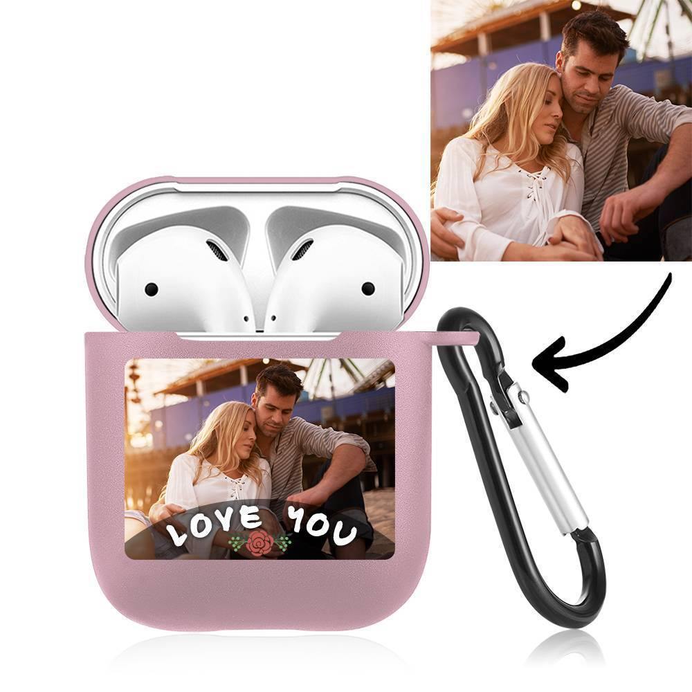 Custom Photo Airpods Case Earphone Case Pink Couple's Keepsake Gift - Avatar - soufeelus