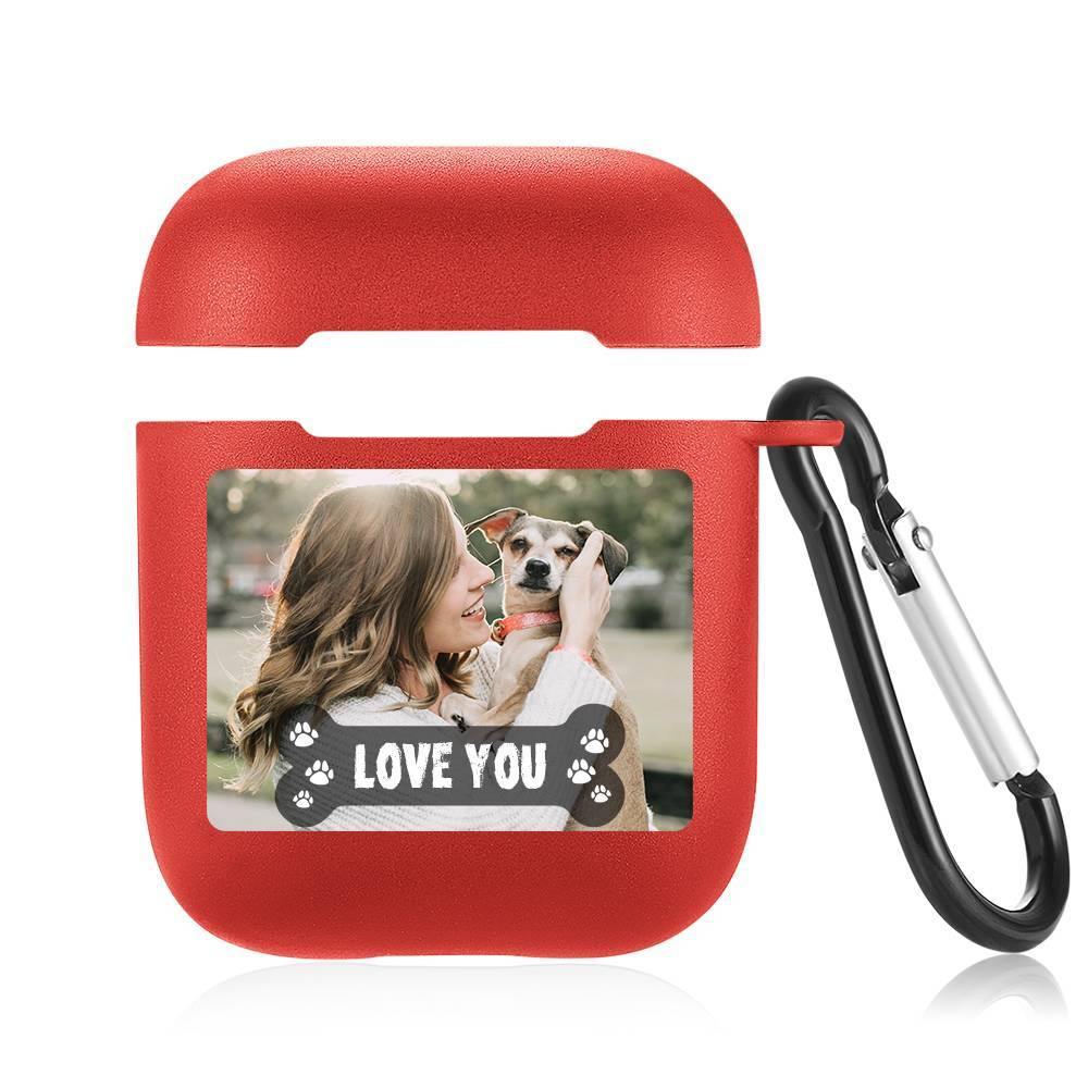 Custom Photo Airpods Case Earphone Case Red Cute Pet - Avatar - soufeelus