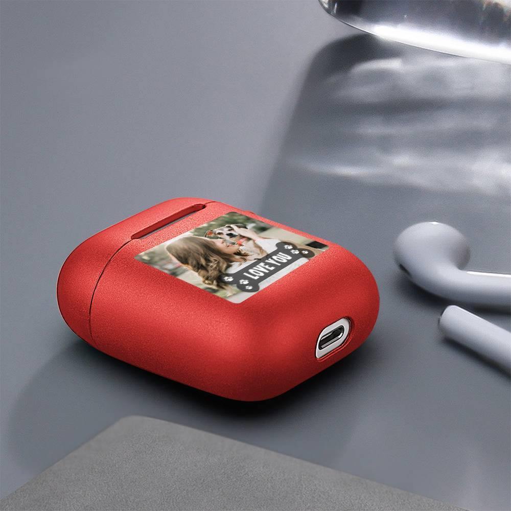 Custom Photo Airpods Case Earphone Case Red Cute Pet - Avatar - soufeelus