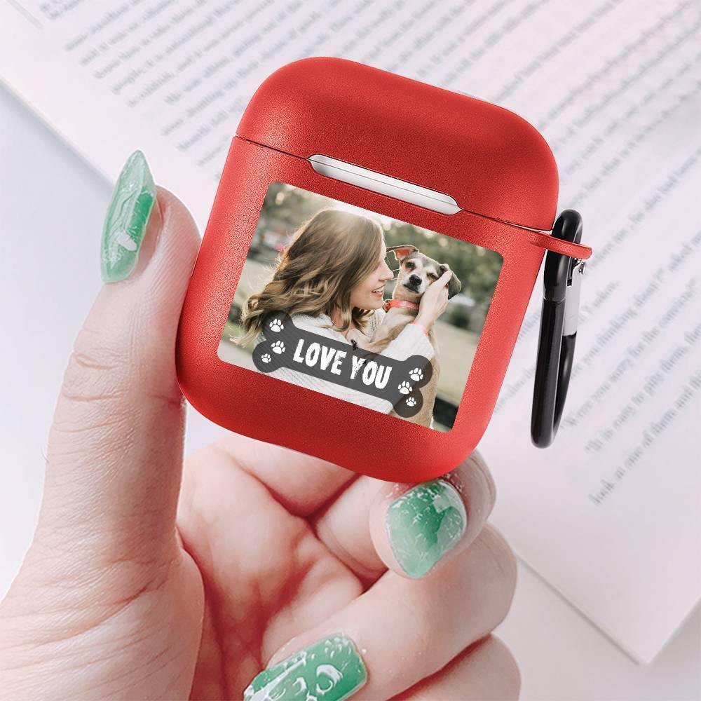 Custom Photo Airpods Case Earphone Case Red Cute Pet - Avatar - soufeelus