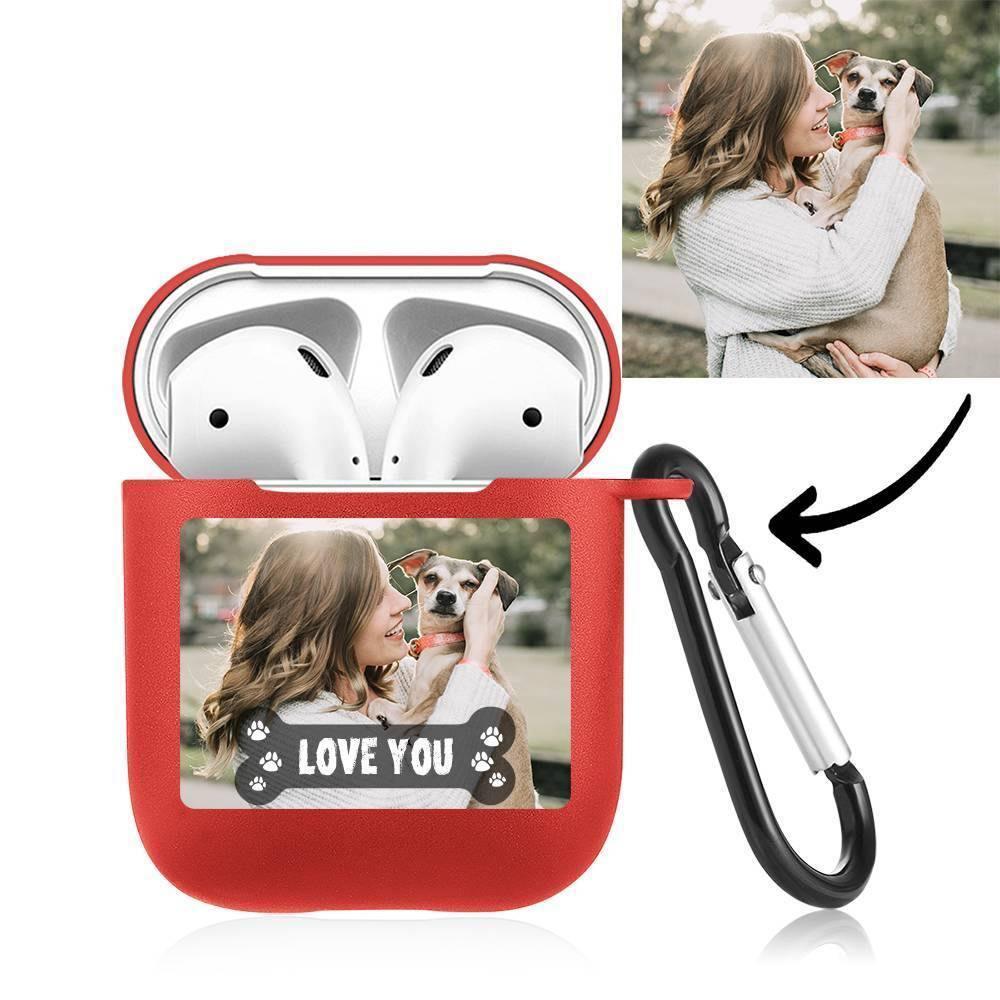 Custom Photo Airpods Case Earphone Case Red Cute Pet - Avatar - soufeelus