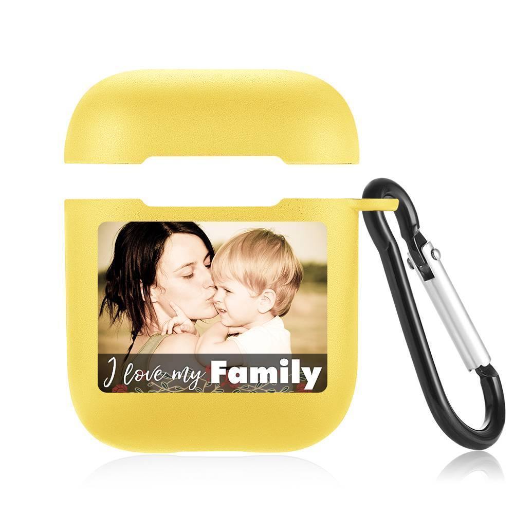 Custom Photo Airpods Case Earphone Case Yellow Couple's Keepsake Gift - Avatar - soufeelus