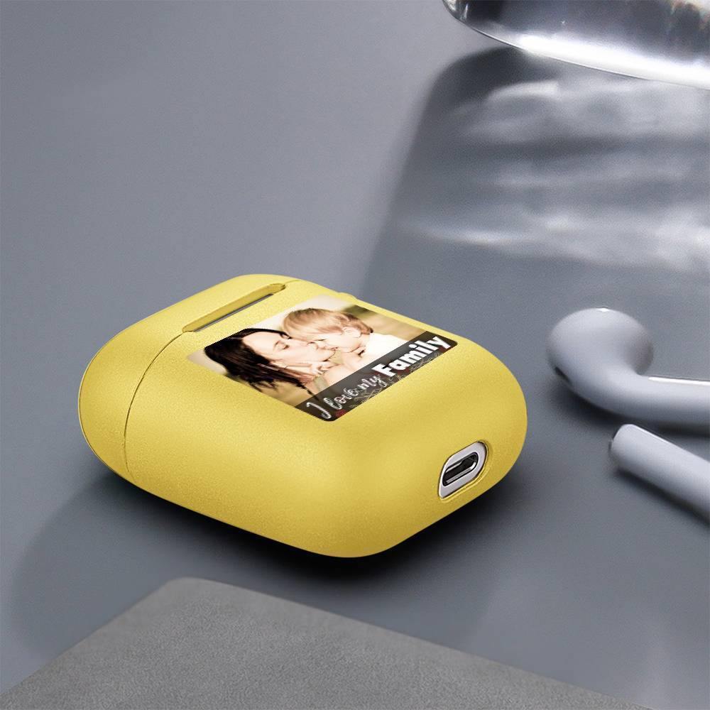 Custom Photo Airpods Case Earphone Case Yellow Couple's Keepsake Gift - Avatar - soufeelus