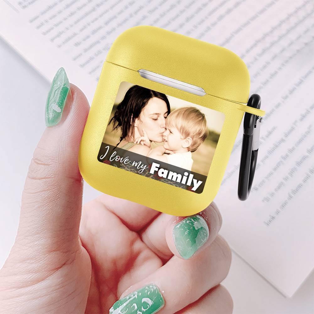 Custom Photo Airpods Case Earphone Case Yellow Couple's Keepsake Gift - Avatar - soufeelus