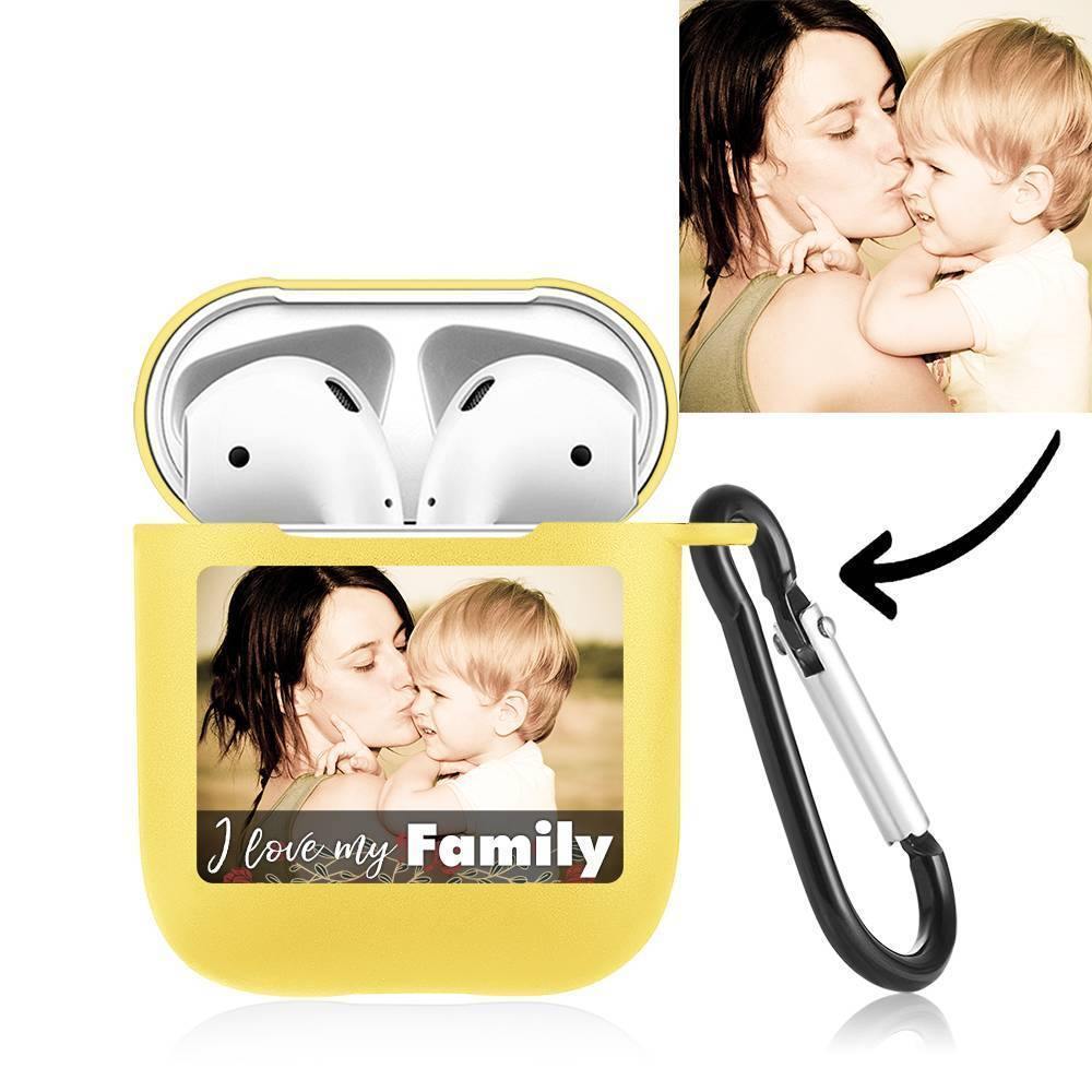 Custom Photo Airpods Case Earphone Case Yellow Couple's Keepsake Gift - Avatar - soufeelus