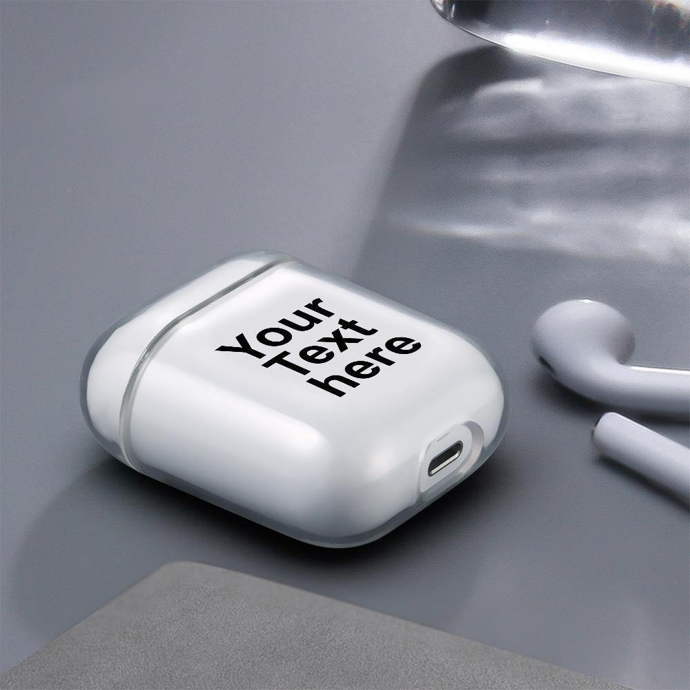 Custom Airpods Case for Airpods 2nd Transparent with Engraving - soufeelus