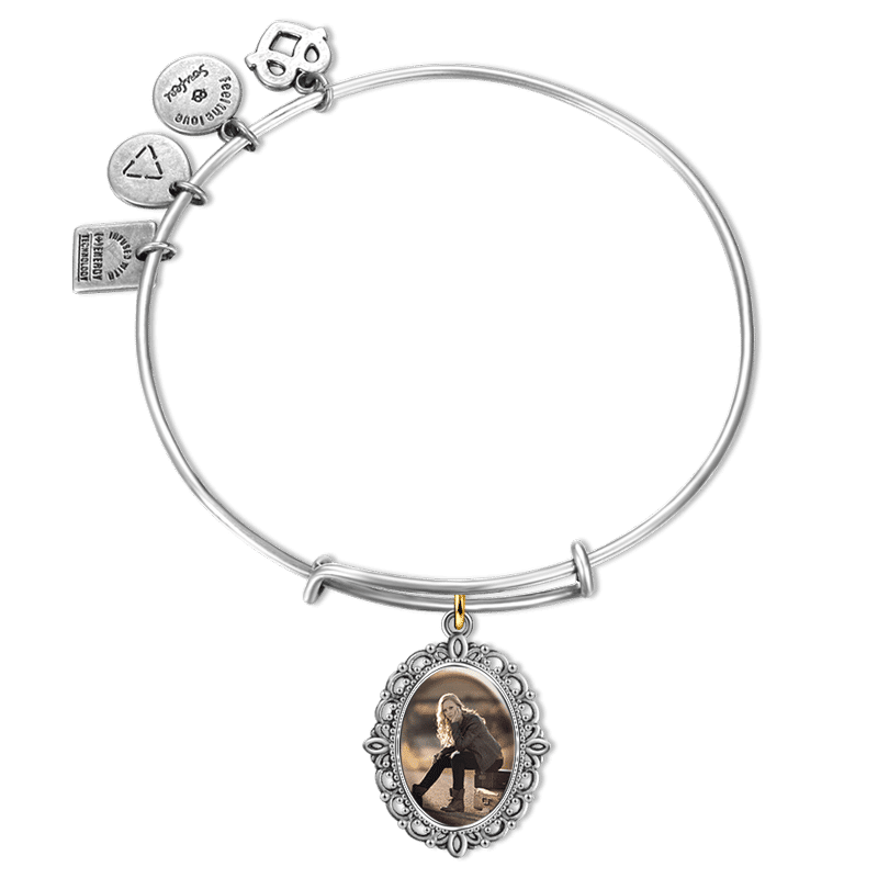 Complete Oval Photo Charm Bangle Special Alloy - soufeelus