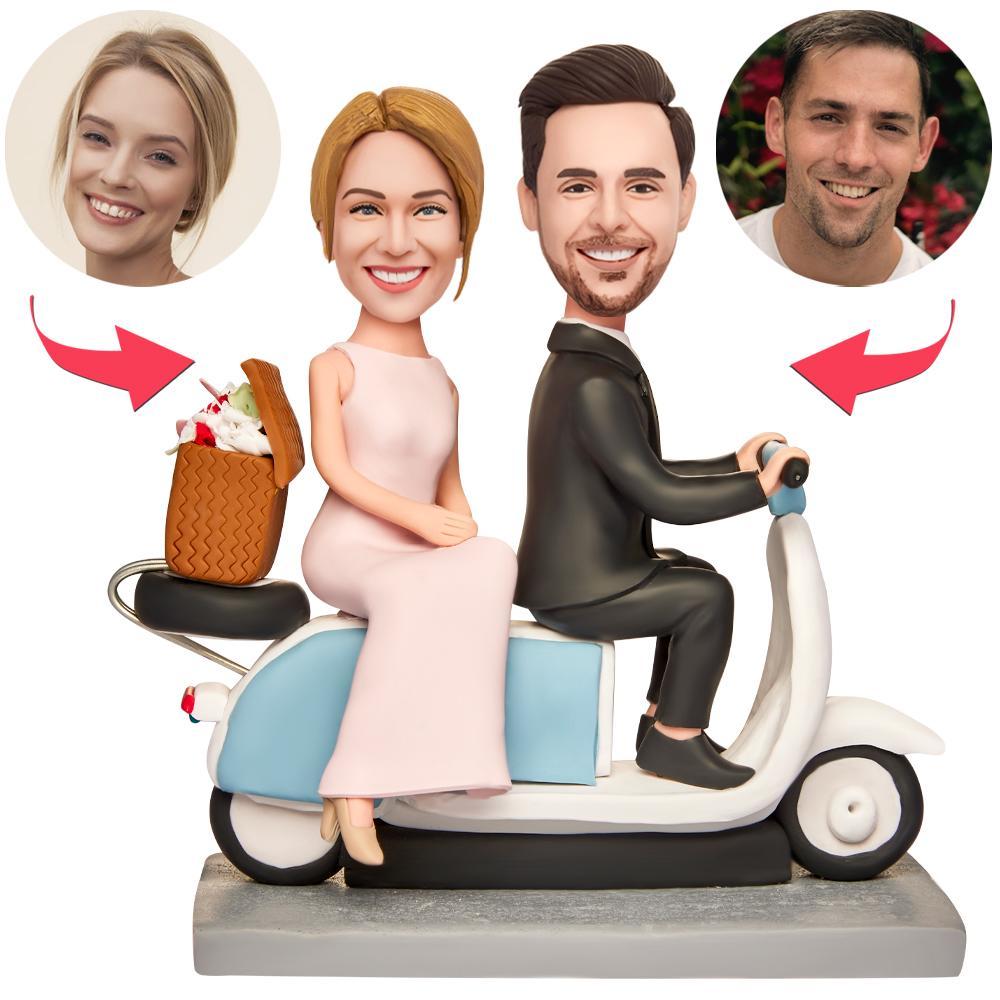 Wedding Gift Honeymoon Trip Custom Bobblehead with Engraved Text - 