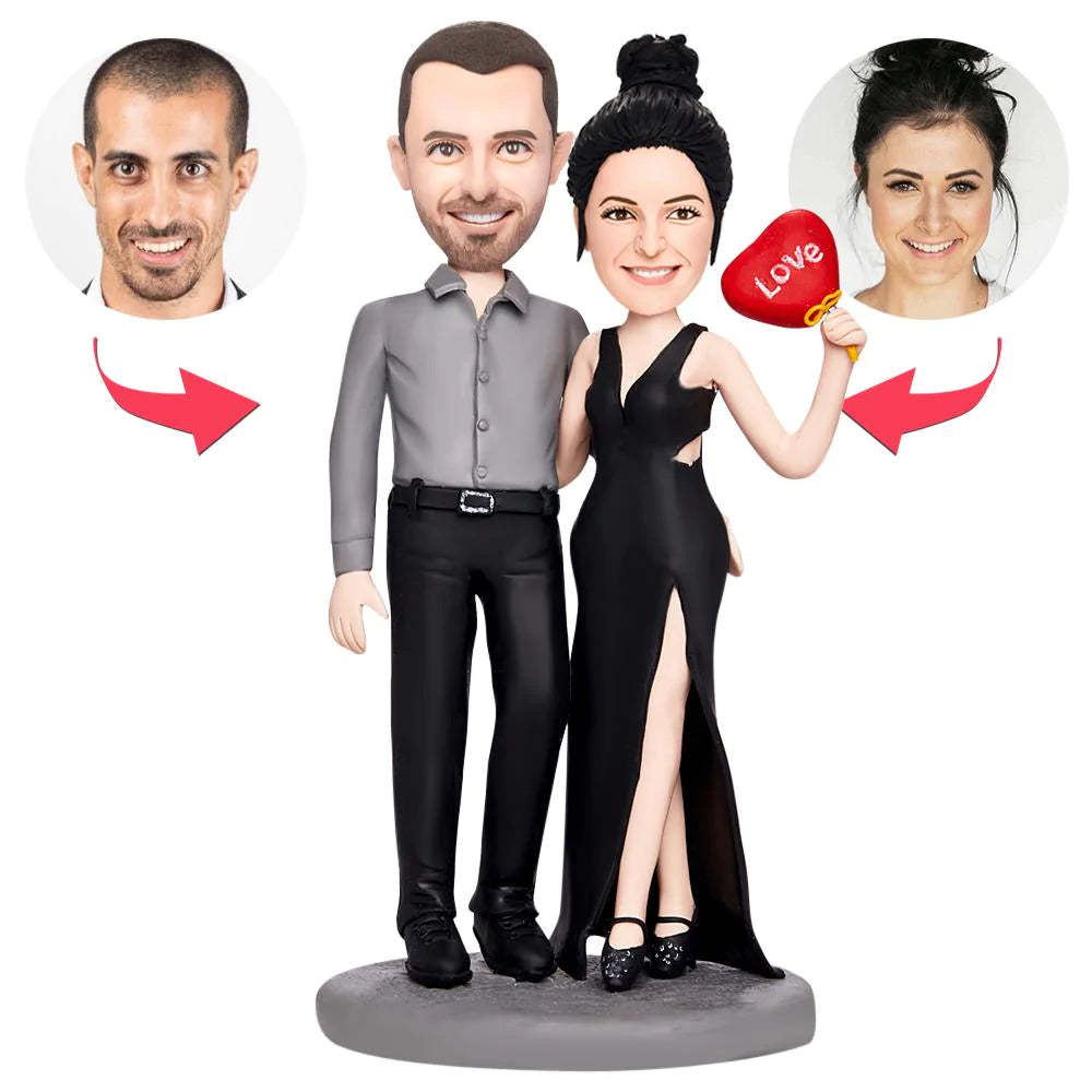 Valentines Gift Give You My Love Custom Bobblehead with Engraved Text - soufeelus