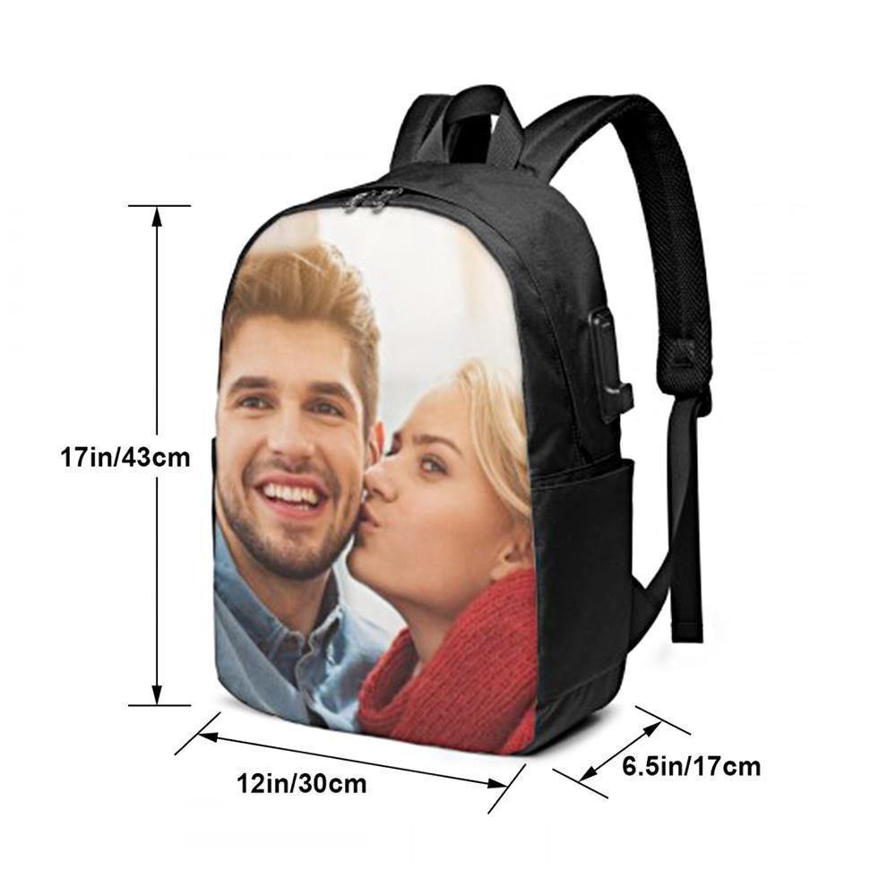 Custom Photo Backpack with USB interface - soufeelus