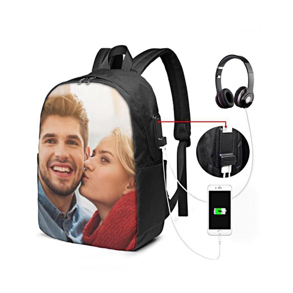 Custom Photo Backpack with USB interface - soufeelus