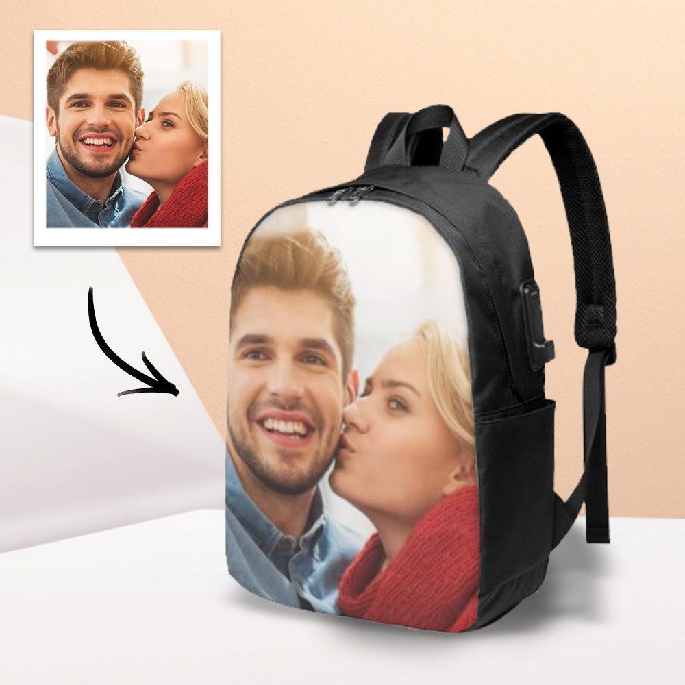 Custom Photo Backpack with USB interface - soufeelus