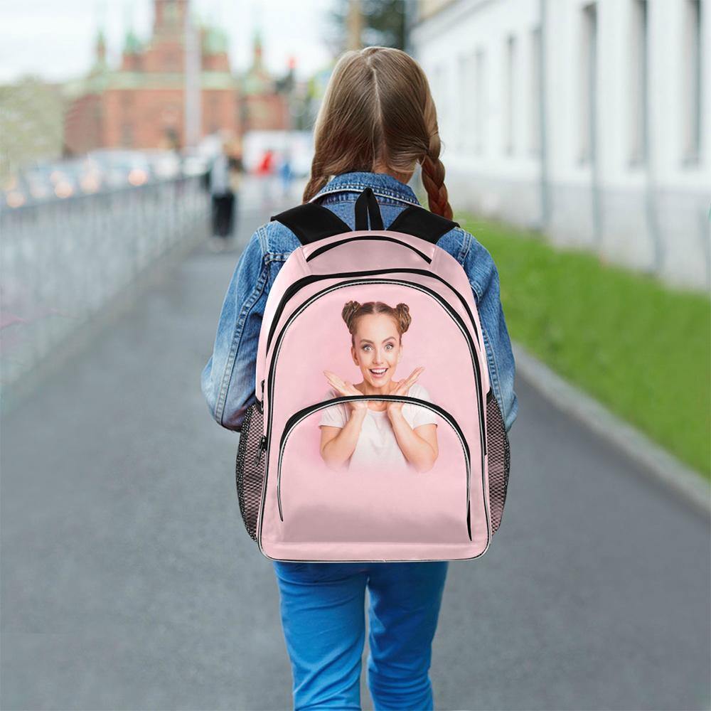 Photo Backpack Beautiful Girl - soufeelus