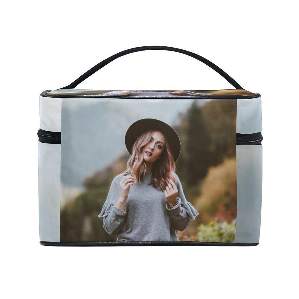 Photo Cosmetic Bag Flip Portable Bag - soufeelus