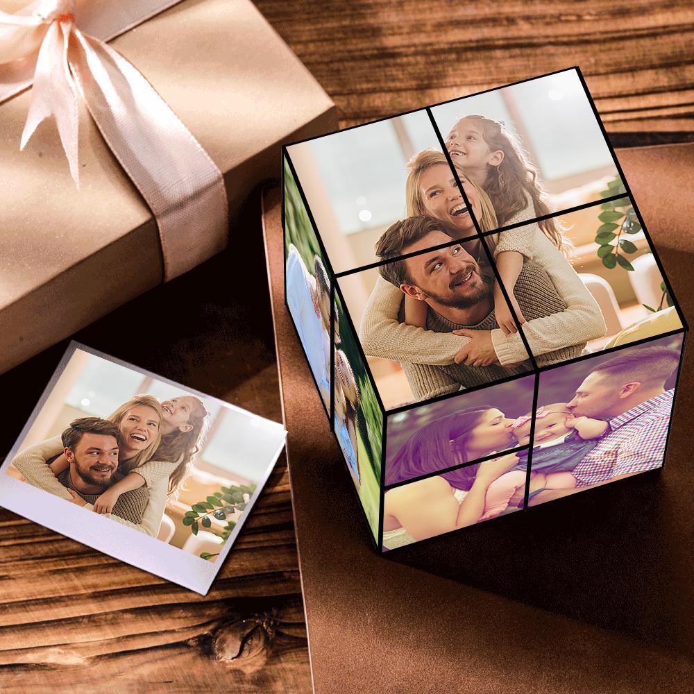 Photo Frame Rubic's Multiphoto Frame Personalized Family Picture Collage Cube