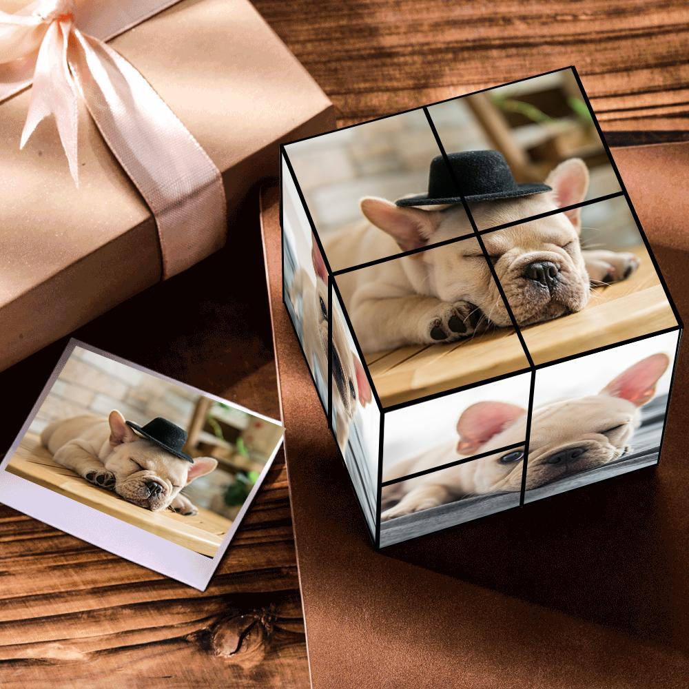 Photo Frame Rubic's Multiphoto Frame Personalized Pet Picture Collage Cube