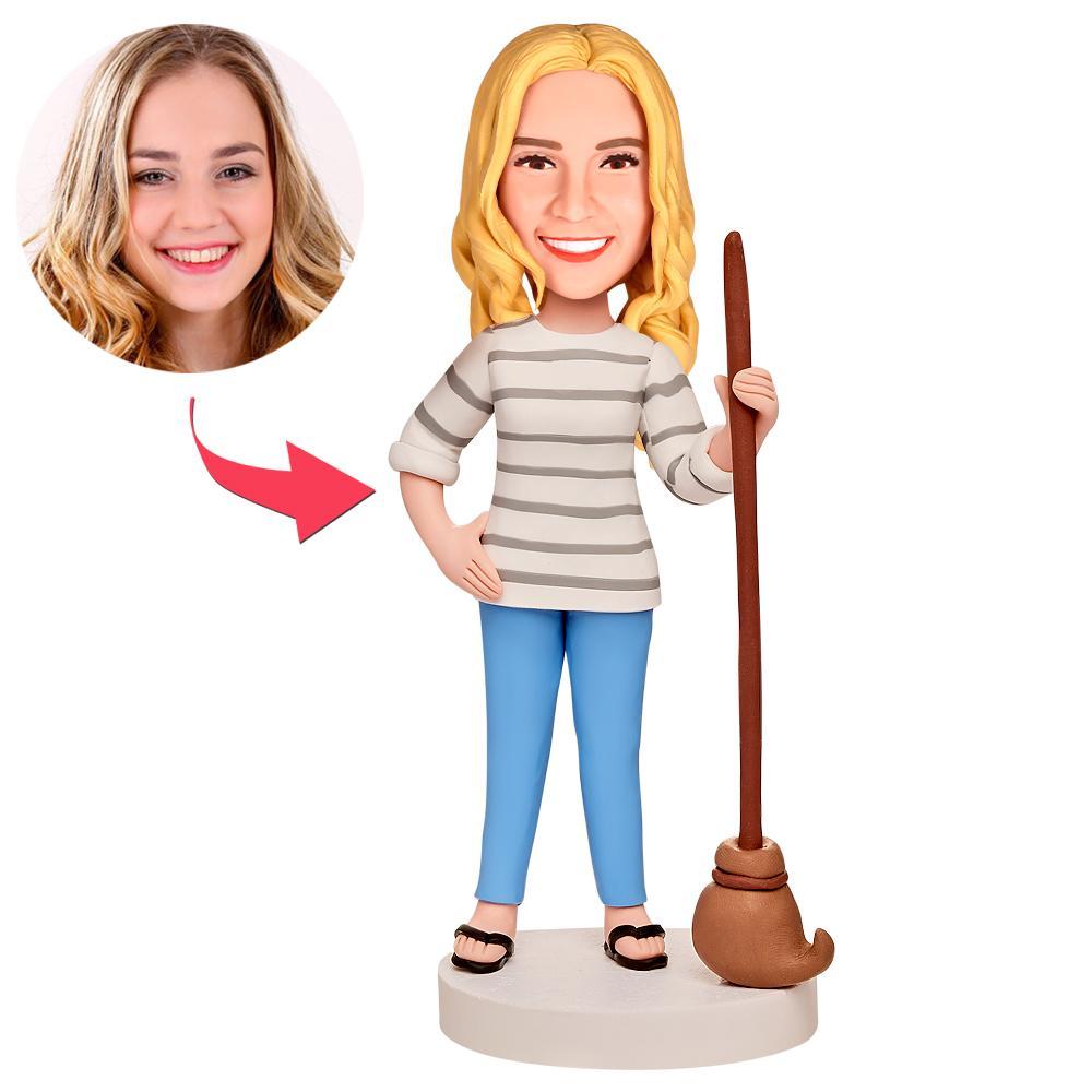 Mothers Day Gift a Housewife Custom Bobblehead with Engraved Text -