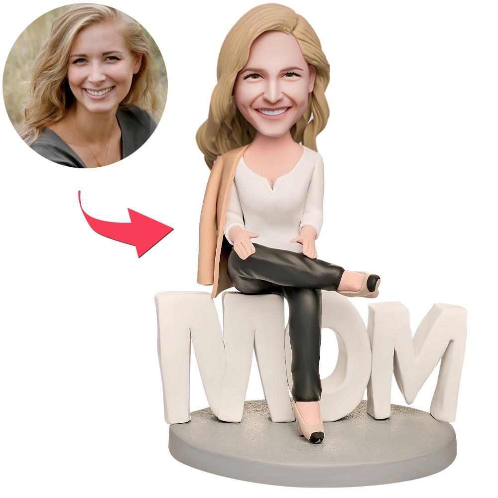 Mother's Day Gift Domineering Mother Custom Bobblehead with Engraved Text - 