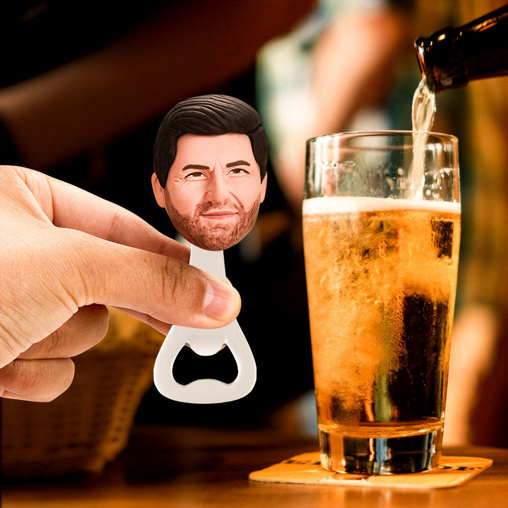 Custom Face Bottle Opener Personalized Funny Bottle Opener Groomsmen Gift - soufeelus