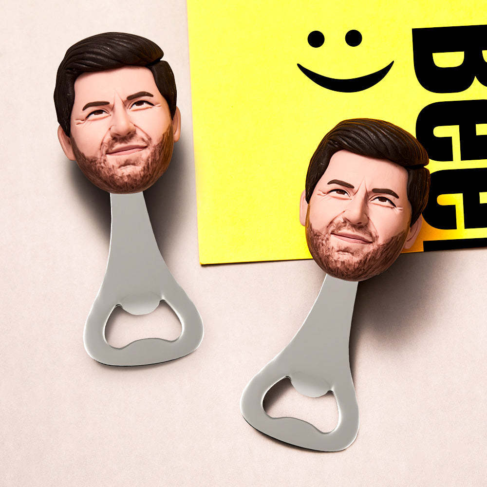 Custom Face Bottle Opener Personalized Funny Bottle Opener Groomsmen Gift - soufeelus