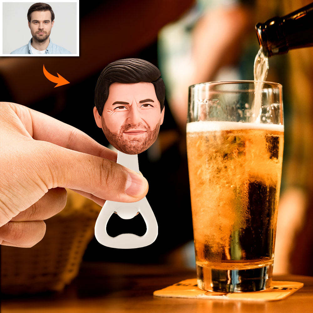 Custom Face Bottle Opener Personalized Funny Bottle Opener Groomsmen Gift - soufeelus