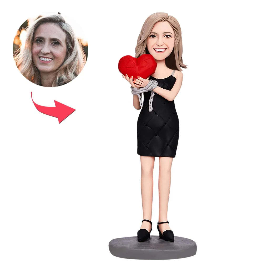 Valentines Gift Shackles of Love Custom Bobblehead with Engraved Text - soufeelus